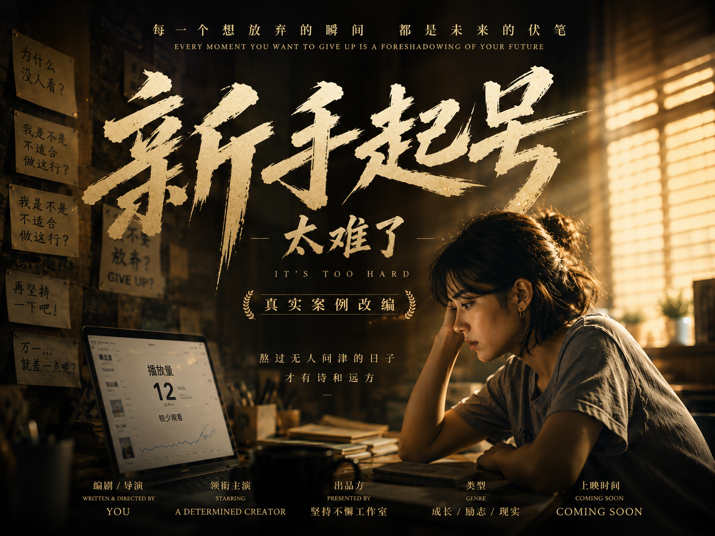 新手起号做自媒体-太难了