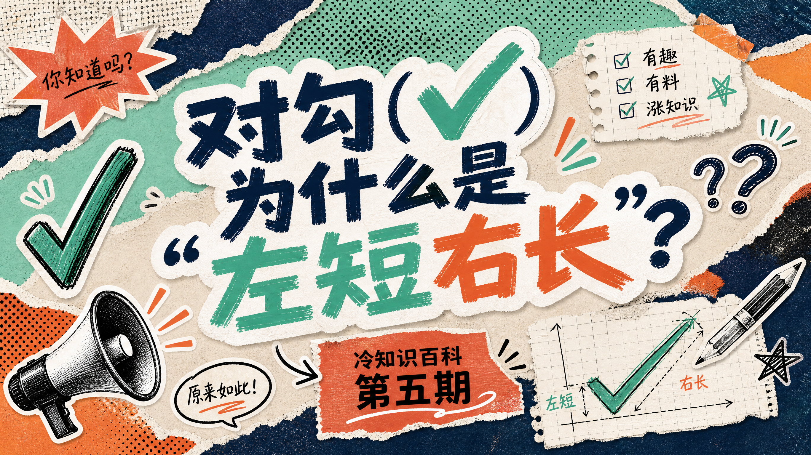 《冷知识百科：对勾为什么是左短右长？》