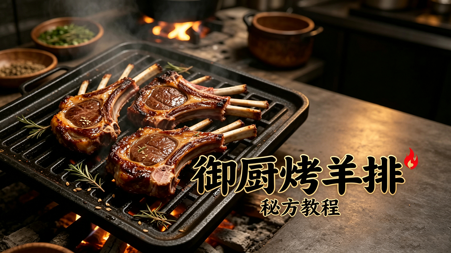 沉浸式体验清朝御厨制作古法烤羊排