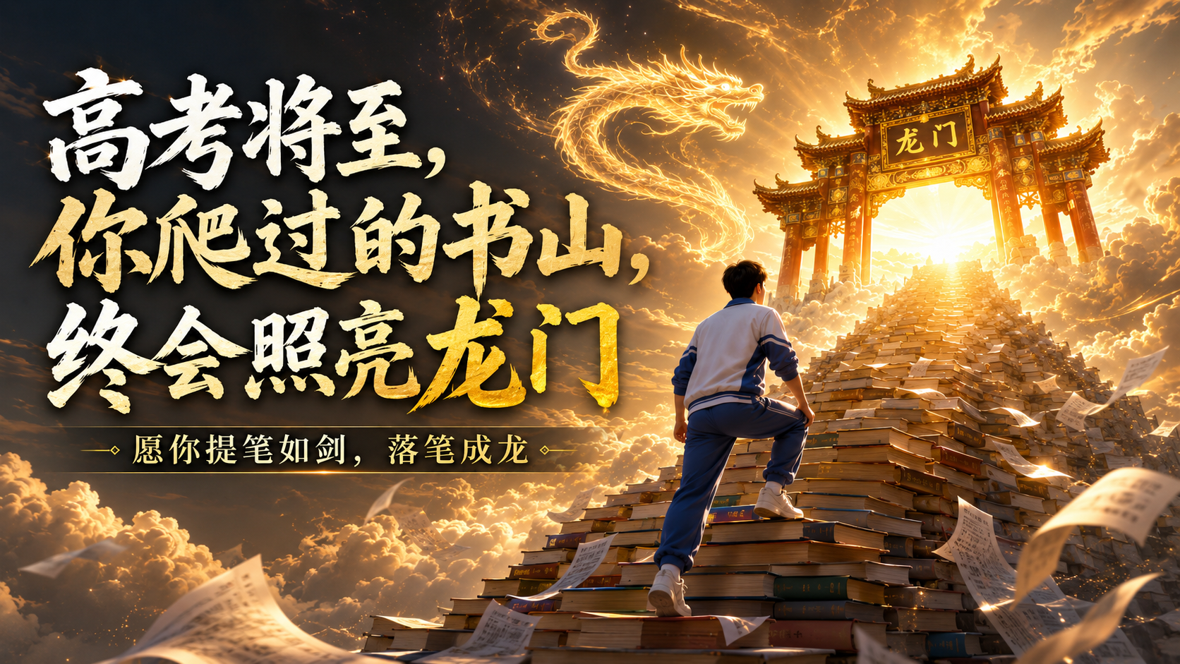 高考将至，你爬过的书山，终会照亮龙门